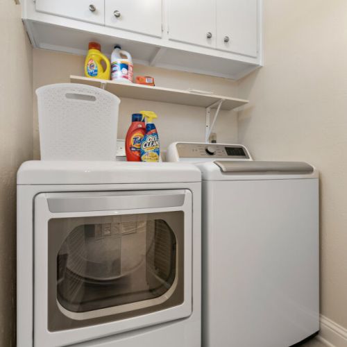 Full sized washer and dryer