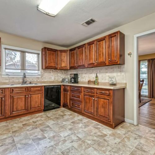 Plenty of space in the large kitchen for family gatherings